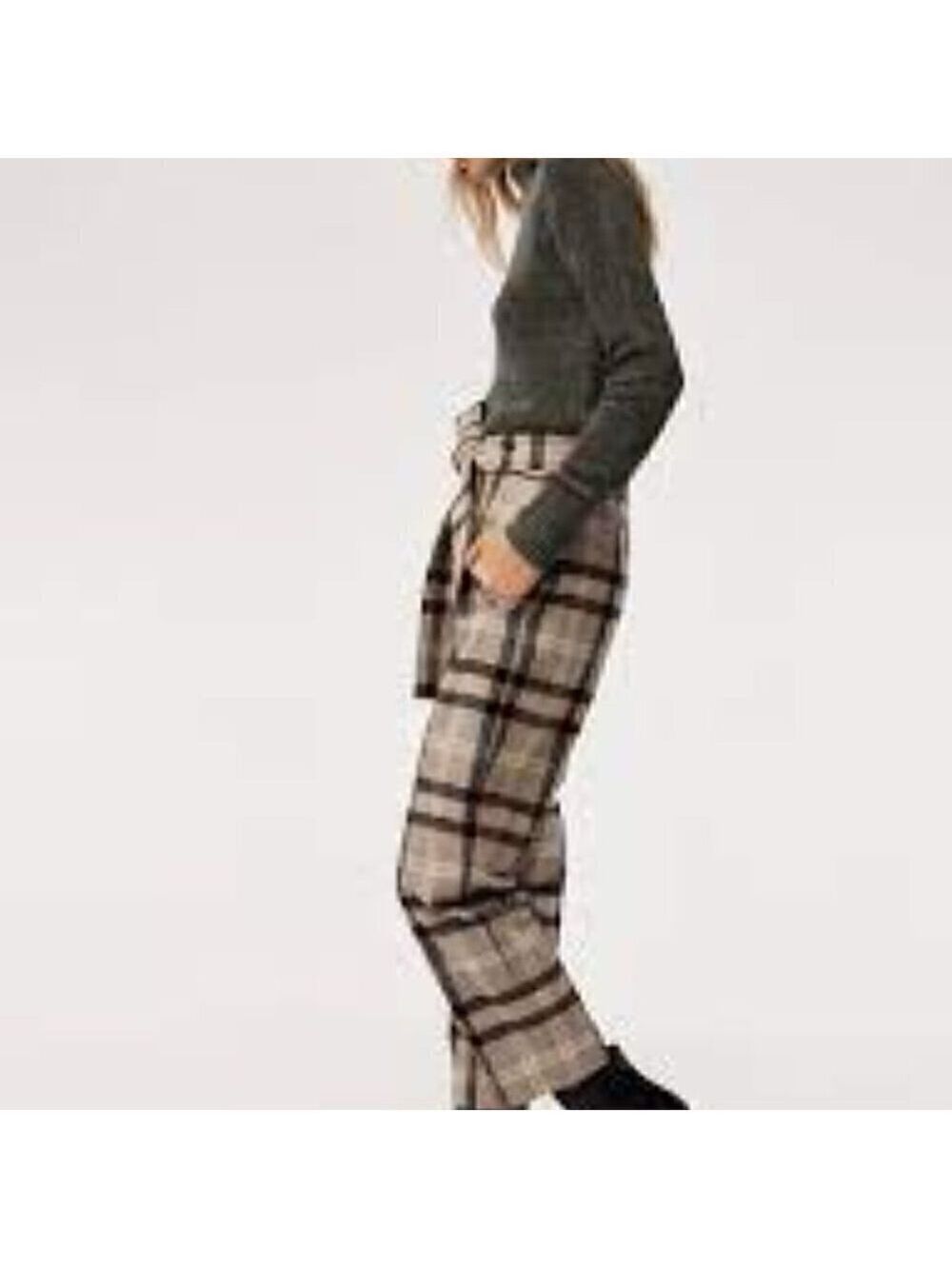 Nwot Aritzia Wilfred Tartan Tie Up Pants Size 0